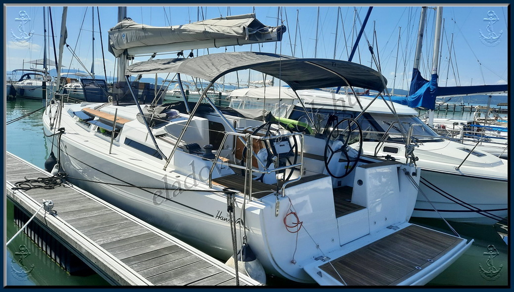 Eladó Hanse 345 vitorlás a Balatonon https://eladovitorlasok.hu
