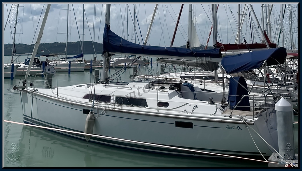 Eladó Hanse 350 vitorlás a Balatonon https://eladovitorlasok.hu