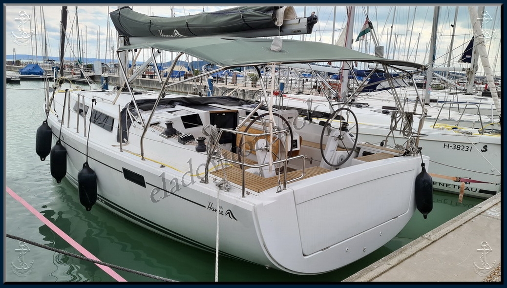 Eladó Hanse 385 vitorlás a Balatonon https://eladovitorlasok.hu