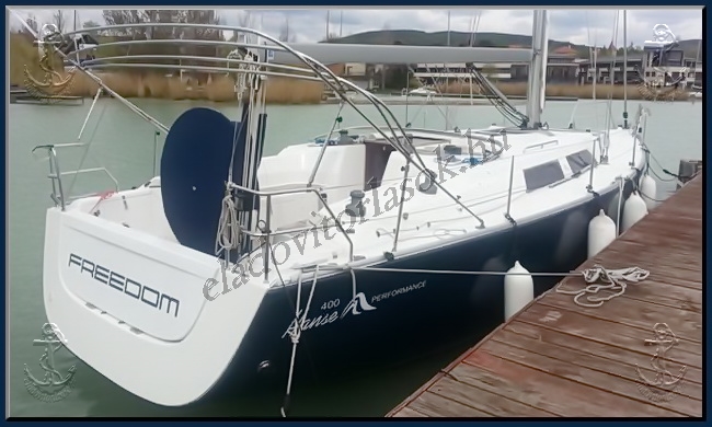 Eladó Hanse 400 vitorlás a Balatonon https://eladovitorlasok.hu
